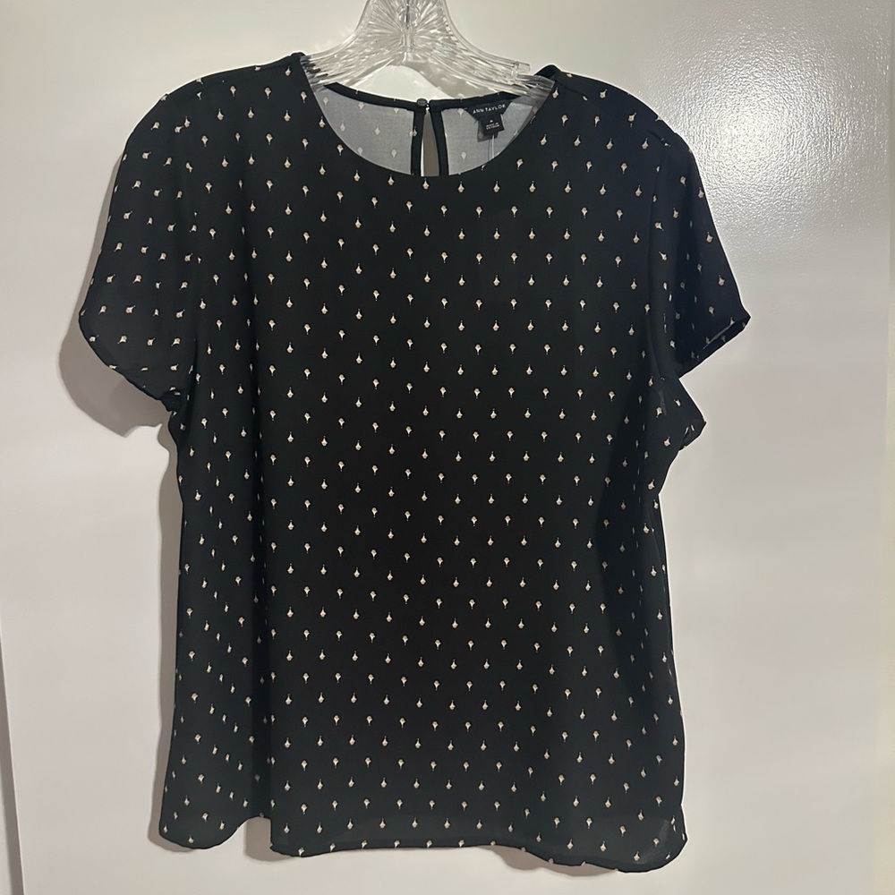 Ann Taylor Geo Mixed Media Tee